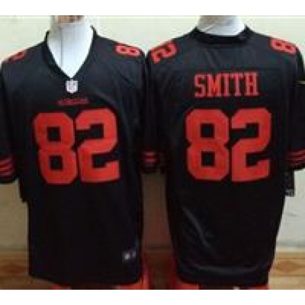 كالفن كلاين New San Francisco 49ers #82 Torrey Smith Black Alternate Game Jersey كالفن كلاين